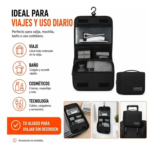 Bolso Organizador Necessaire Colgar Viaje Portacosmeticos