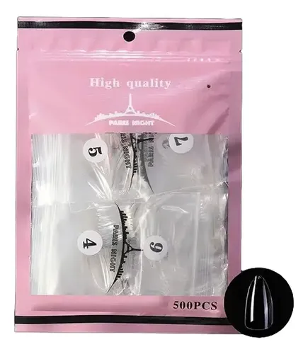 Tips Para Soft Gel Y Press On Paris Night X500 Almendra