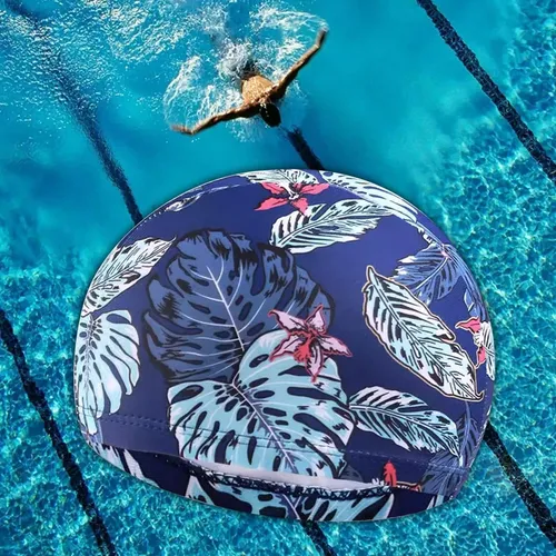 Gorro De Natación Moda Con Flores Estampado Para Estilo B