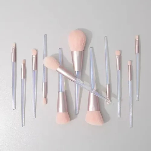 12 Brochas De Maquillaje De Cristal Para Artistas Profesiona