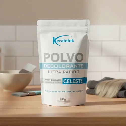 Polvo Decolorante Ultra rapido Keratotek Celeste x 700 gr