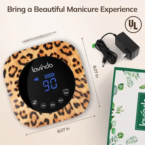 Lámpara Led Uv Lavinda 54w Inalámbrica Leopardo 4