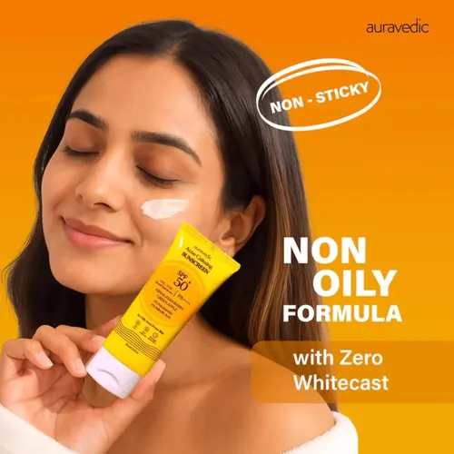 Protector Solar Facial Para Piel Grasa Auravedic Spf 50