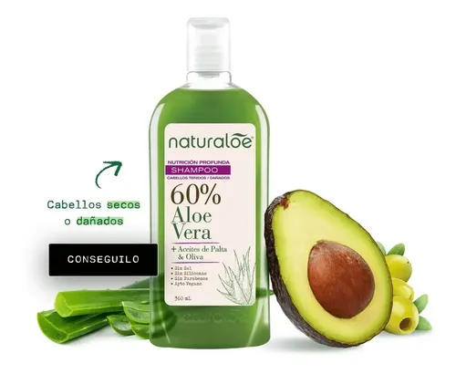 Naturaloe Shampoo Cabellos Teñidos X360ml Perfumeria Ricky