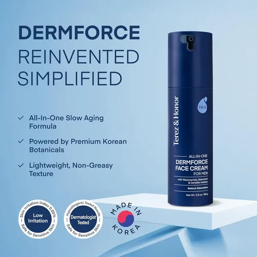 Crema Facial Terez & Honor DermForce para Hombres con Niacinamida Antienvejecimiento