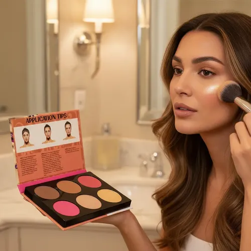 Paleta De Contorno Rubor  Highlighter