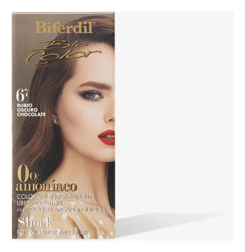 Tintura Coloración Biferdil Biocolor 0% Amoniaco Sin Gluten Tono Nº6.7 Rubio Oscuro Chocolate