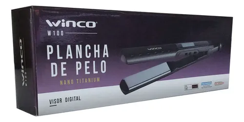 Planchita Nano Titanium Digital Negra Control Temperatura Negro