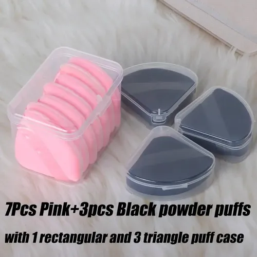 Ocim 10pcs Triangle Powder Puffs For Face Powder,soft Vel…