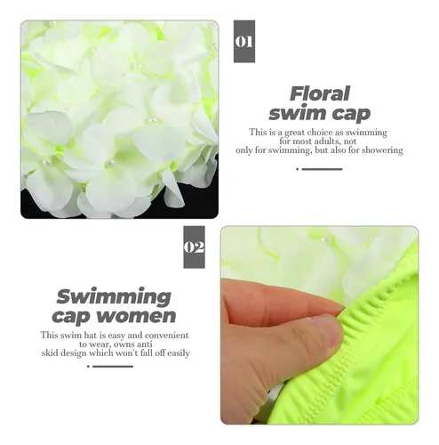 Gorro De Baño Floral Para Mujer, Reutilizable