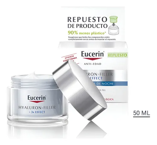 Refill Eucerin Hyaluron Filler Crema Noche X50ml Todo Tipo De Piel Noche