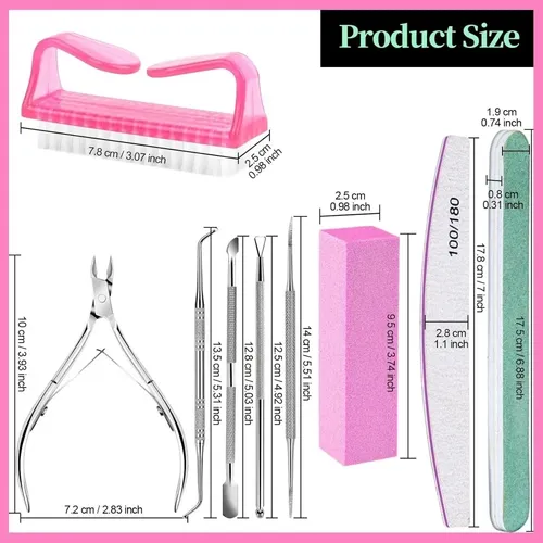Set Herramientas Manicura Y Pedicura Con Limas Y Alicate .
