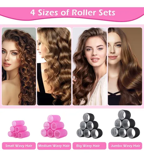 Juego De Rulos Autoadhesivos Ojxkz 50 Piezas Para Cabello