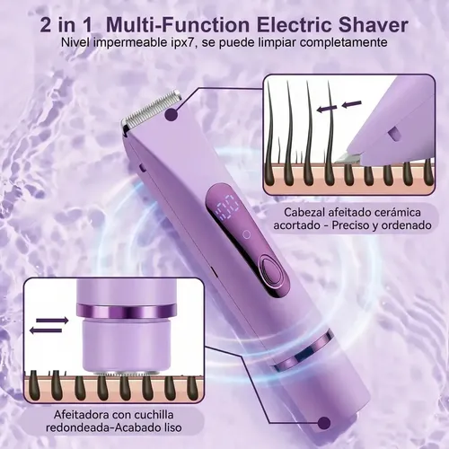 Y Depiladora For Mujer Rasuradora Electrica Doble Cabeza