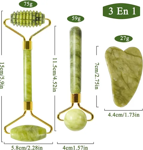 Rodillo De Jade Facial Para Masaje Facial Lk. Dw