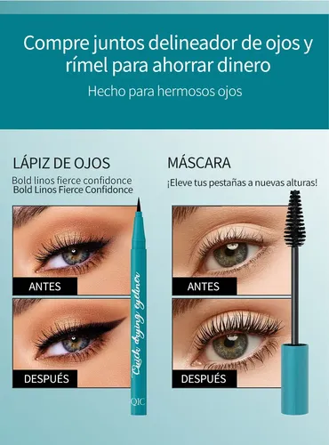 Máscara De Pestañas Rimel Waterproof Antiborroso Alargador