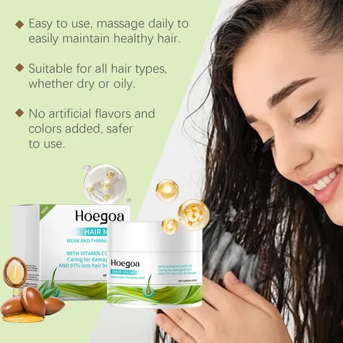 Mascarilla Capilar Nutritiva Hoegoa, Fácil De Usar, Hidratan