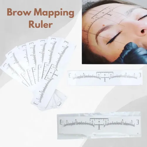 100 Cintas Medidor Cejas Adhesivas Para Microblading