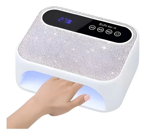 Cabina Para Uñas Inalambrica Uv/led Sun Bm- 18 Cristal 168w