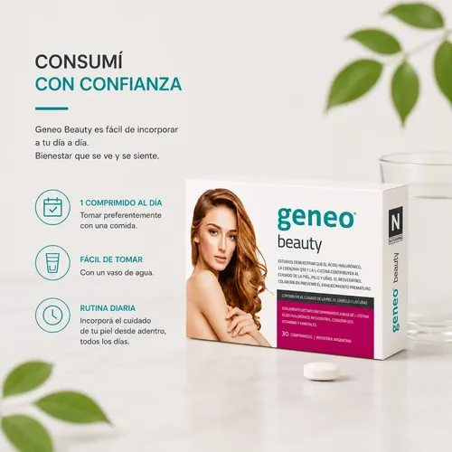 Ácido Hialurónico Geneo Beauty Antiarrugas 30 Comp.
