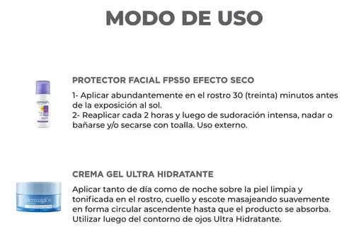Dermaglós Kit Protector Solar Facial + Crema Gel Ultra Hidrt