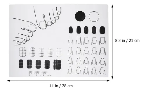 Alfombrilla Acrílica De Silicona Para Entrenamiento De Uñas,