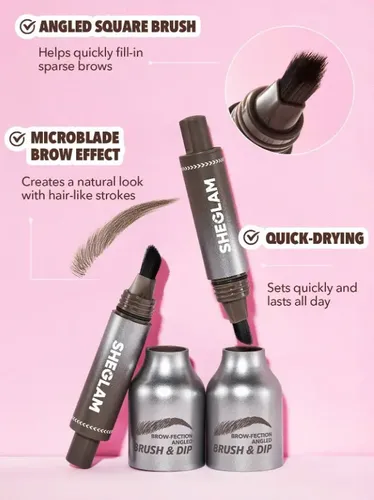 Sheglam Lápiz Para Cejas Brow Fection Brocha Y Dip Color Ash