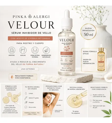 Serum Reductor De Vello Facial Y Corporal Velour 50ml