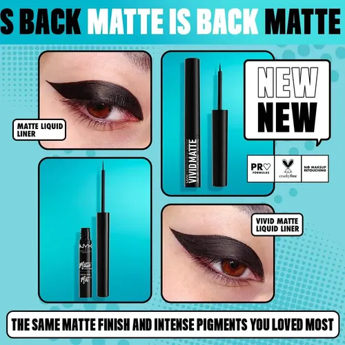 Nyx Professional Delineador Liquido Vivid Matte Liquid Liner