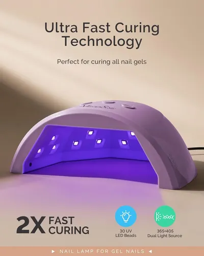 Lámpara Uv Led Compacta Para Uñas Con Sensor Morada