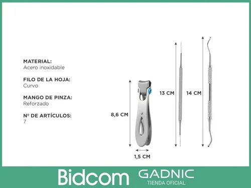 Set Para Uñas Gadnic K18 Corta-uñas Ideal Para Podólogos