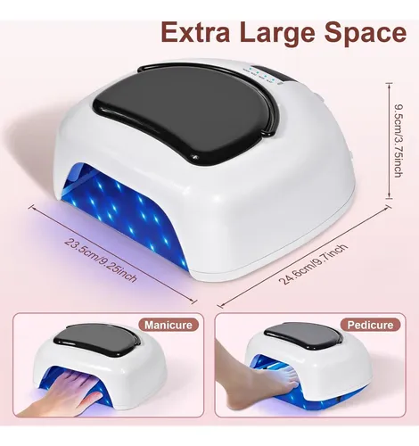 Lámpara De Uñas Uv Led 96w Ludysic Inalámbrica Portátil
