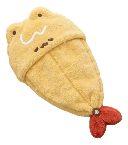 Toalla De Baño Y Gorro De Secado Con Forma De Camarón, Terci