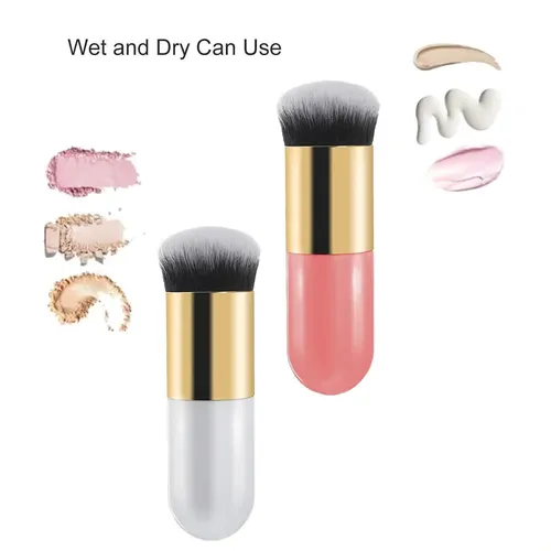 Set De 2 Brochas De Base, Brocha De Maquillaje Chubby