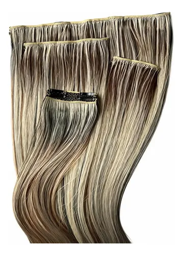 Extensiones De Cabello Seminatural 4 Capas Con Clip 45 Cm