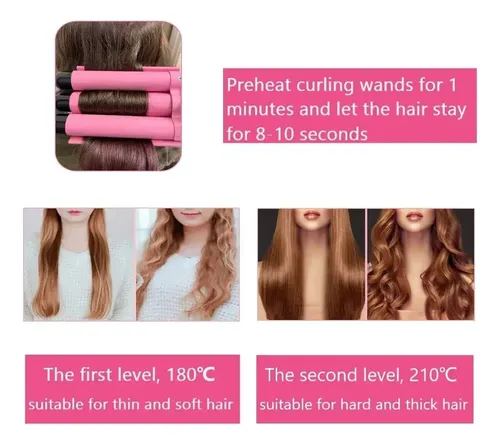 Buclera Profesional De Pelo Ceramica Ondas Rulera Cabello