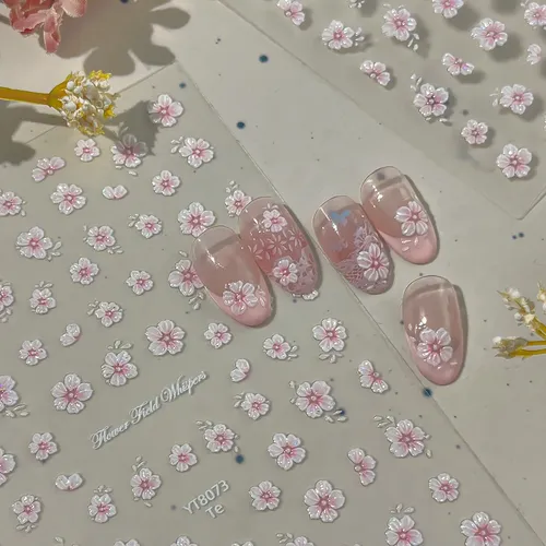 Pegatinas Para Uñas Con Estampado De Hormigas Y Pequeñas Flo