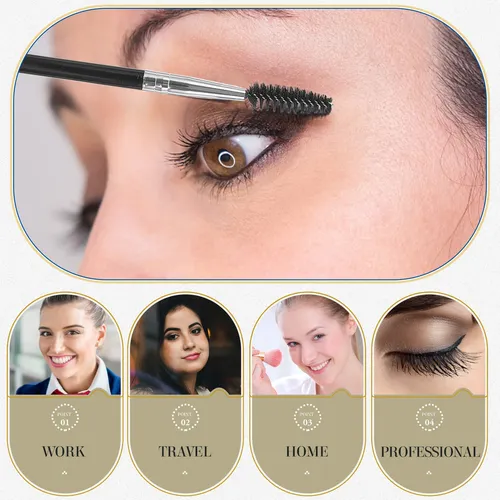 Set De 7 Brochas De Maquillaje Doble Punta, Estilo Mezclado