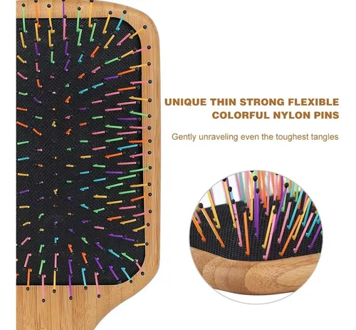 Cepillo Desenredante Con Forma De Huevo Negro Para Mujeres Y