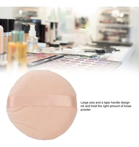 Esponja De Maquillaje Redonda De Terciopelo De Gran Tamaño P