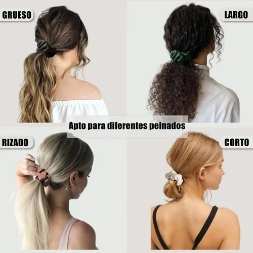 Ligas Para Peinar El Cabello De Satén 16 Piezas, Bandas De