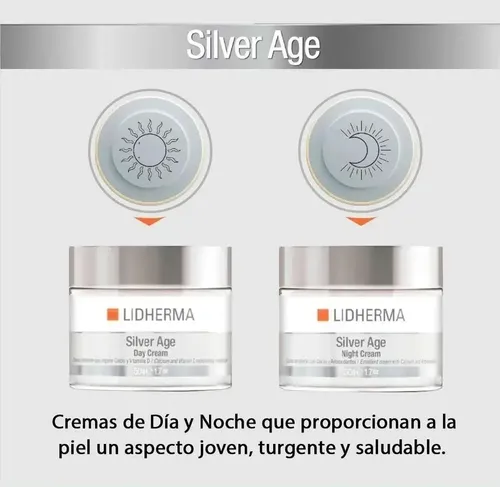 Lidherma Silver Age Night Crem Con Calcio Y Antioxidantes