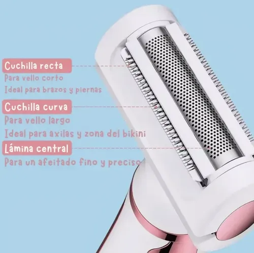 Depiladora Eléctrica Mujer 4 En 1 Recarga Usb Facial Cuerpo
