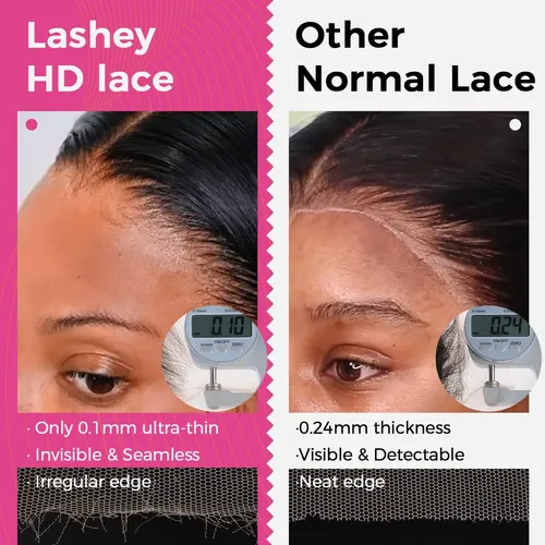 Extensión De Cabello Lacio Natural 20 Negro Con Encaje Hd
