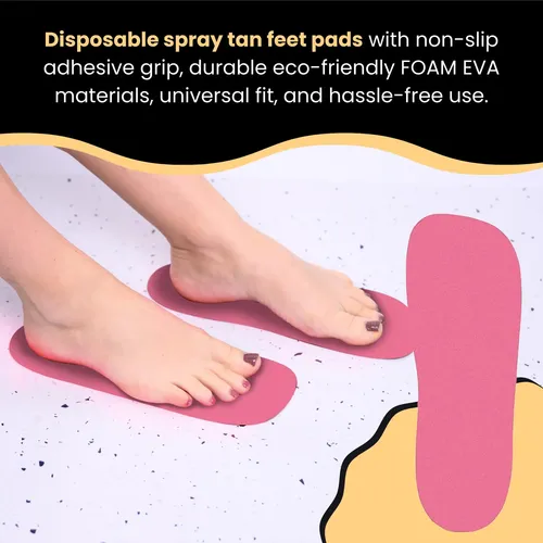 Almohadillas Spray Tan Feet Pads Kobbtan, 80 Unidades, Espum