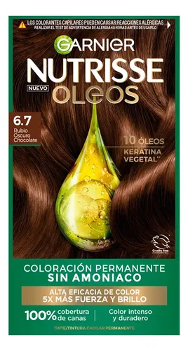 Kit Tintura Permanente Nutrisse Oleos Garnier Tono 6.7