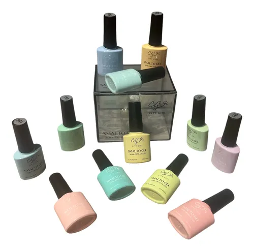 Kit 12 Esmalte Semipermanente Gel Uv/led Pasteles City Girl