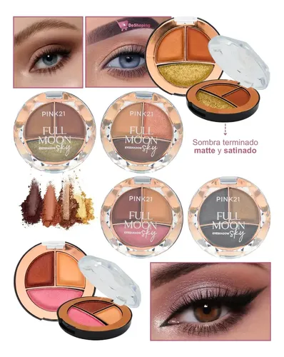 Paleta Sombras Pink 21 Full Moon Sky 3 Colores Color 2