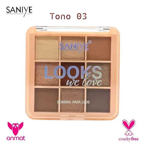 Paleta Sombras Saniye Looks We Love 9 Tonos Pocket