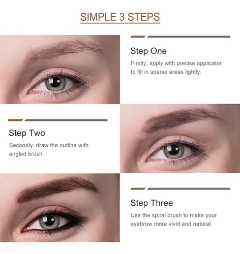 Gel De Cejas Impermeable Yoleto Marrón Oscuro 25g Con